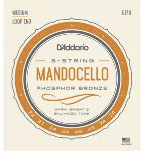 Comparateur de prix : . D'Addario Phosphor Bronze EJ78 22-74. Jeu de cordes mandoloncelle.