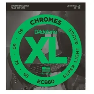 Comparateur de prix : D'addario ECB80 40-95 - Jeu de cordes filet plat basse électrique