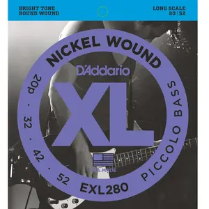 Comparateur de prix : D'Addario EXL280, 20-52, cordes longues - jeu guitare basse Piccolo