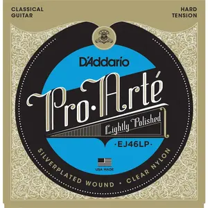 D'Addario D'Addario EJ46LP Pro Arte LP Composites Hard Tension Silver/Clear