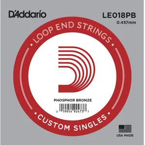 Comparateur de prix : D'Addario LE018PB, .018 - Corde au détail à boucle - phosphore bronze - guitare