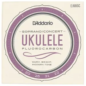 D'Addario And Co EJ99SC Pro-Arte Carbone Soprano / Concert Cordes pour ukulélé