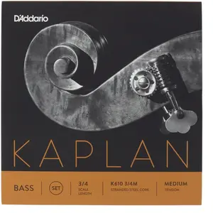 Comparateur de prix : Daddario K610 3/4M - Jeu de cordes contrebasse Kaplan, manche 3/4, Medium