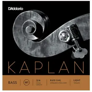 D'Addario And Co Jeu Kaplan Manche 3/4 Light Cordes contrebasse pas cher