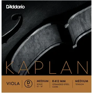 D'Addario K412 MM - Corde seule (ré) alto Forza, diapason medium, Medium