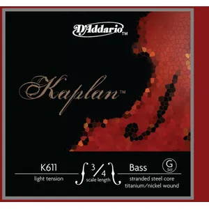 D'Addario K611 3/4L - Corde seule (Sol) contrebasse Kaplan, manche 3/4, LightVendu paramazon