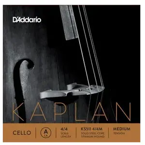 D'Addario And Co 4/4 Kaplan Corde La Medium/acier File Titanium Cordes violoncelle