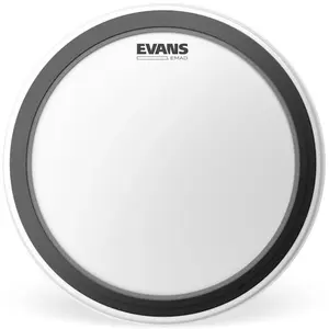 Evans BD24EMADCW - Peau de grosse caisse blanche EMAD sablée, 24 pouces pas cher