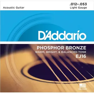 D'Addario EJ16-B25 Light 25 jeux - phosphore bronze - jeu guitare acoustique pas cher