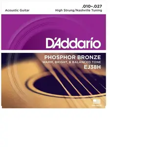 D'Addario EJ38H 10-27 -Jeu de Cordes guitare acoustique Nashville