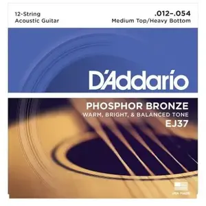 Comparateur de prix : D'Addario Daddario Ej37 Jeu De Cordes Pour Guitare Folk 12 Cordes