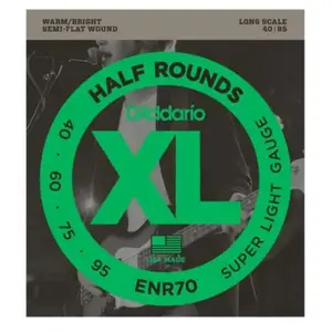 Comparateur de prix : D'Addario D'Addario ENR70 XL Half Rounds Super Light 40/95 Long Scale