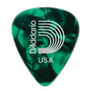 Daddario D'Addario 1CGP4-10 - Médiators celluloïd verts, pack de 10, Medium