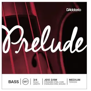 Comparateur de prix : D'Addario D'Addario J610 3/4M - Prelude Jeu Cordes Contrebasse 3/4 Medium