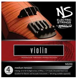 Comparateur de prix : D'Addario D'Addario NS310 - NS Electric Jeu Cordes Violon 4/4 Medium
