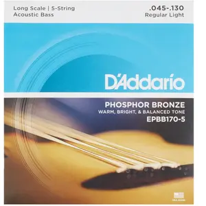 Comparateur de prix : D'addario EPBB170-5 - Jeu de cordes basse acoustique 5 cordes - 45-130