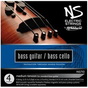 Daddario D'Addario And Co NS OMNI-bass Jeu 4/4 Medium Cordes violoncelle