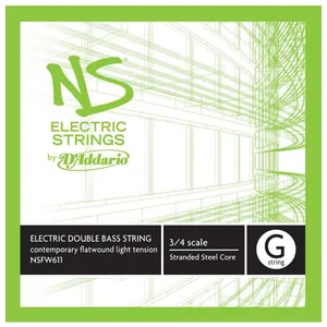 Comparateur de prix : D'Addario NSFW611 - Corde seule moderne (Sol) contrebasse NS Electric, manche 3/4, Medium