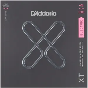 Comparateur de prix : D'Addario And Co XTB45100 Nickel Plated Steel Long Scale 45-100 Cordes guitares basses 4
