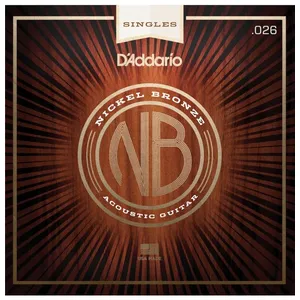 Comparateur de prix : D'Addario NB026 filet nickel bronze .026 - Corde au détail guitare acoustique