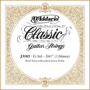D'Addario J3103, Hard, troisième corde - Corde au détail guitare class...
