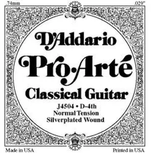 D'Addario Pro-Arte J4504 Quatrième Corde seule en nylon pour guitare classique Normale pas cher