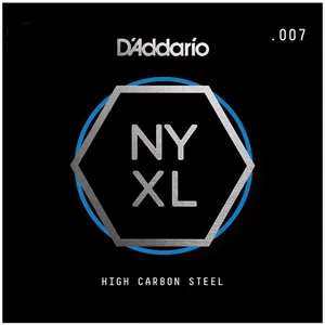 Daddario NYS007, acier pur, .007 - corde au détail acier pur - guitare électrique ou acoustique