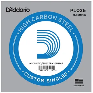 Comparateur de prix : D'Addario PL026, .026 - Corde au détail acier pur   guitare