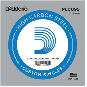 Comparateur de prix : D'Addario PL0095 Corde seule en acier pur pour guitare Calibre .0095
