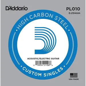 Comparateur de prix : D'addario PL010 - Corde au détail 010 guitare électrique - Acier plein