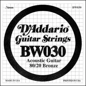 Comparateur de prix : D'Addario Corde au détail pour guitare acoustique 030 80/20 File Bronze - BW030