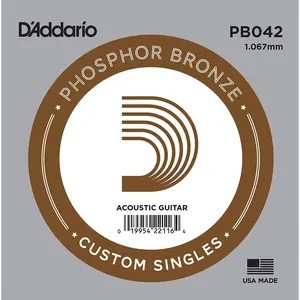 Comparateur de prix : D'Addario Daddario Pb042 Corde .042 Pour Guitare Folk