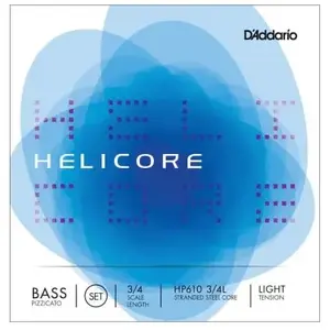 Comparateur de prix : D'Addario HP610 3/4L - Jeu de cordes contrebasse pizzicato Helicore, manche 3/4, Light