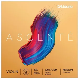 Comparateur de prix : Daddario D'Addario A314 1/4M - Corde seule (sol) violon 1/4 Ascenté, Medium