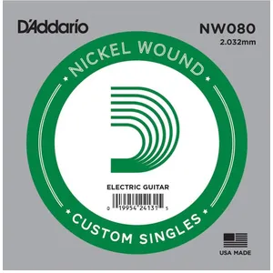 Comparateur de prix : D'Addario NW080, .080 - Corde au détail - filet nickel - guitare électrique