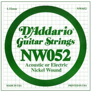 D'Addario Corde 052 D'addario Nw052 - Guitare Électrique