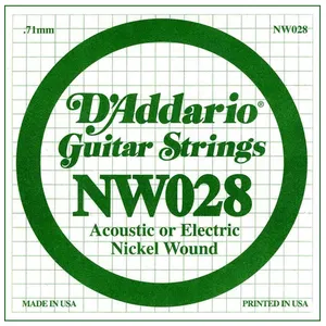 Comparateur de prix : D'Addario NW028 - Corde au détail Filet rond 028 pour guitare électrique