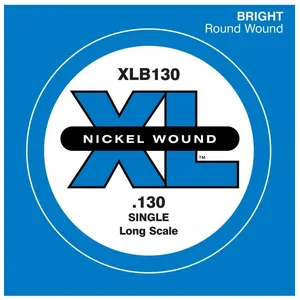 D'Addario And Co XLB130 Nickel Wound Single String Long Scale 130 Cordes basses à l'unité
