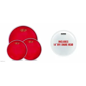 Comparateur de prix : Evans EPP-HRUV1-S - Pack peaux Standard - Hydraulic rouges (12'', 13''...