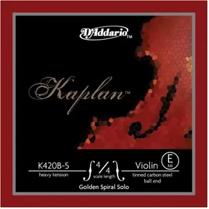 Comparateur de prix : D'Addario K420B-5 - Corde seule (Mi) violon Golden Spiral Solo, manche...