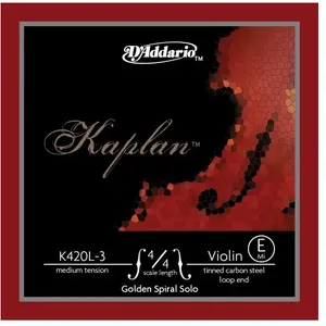 Comparateur de prix : D'Addario D'Addario K420L-3 - Kaplan Corde Mi Violon 4/4 Medium Acier à Boucle