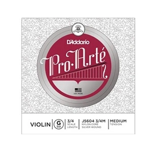D'Addario J5604 3/4M - Corde seule (Sol) violon Pro-Arte, manche 3/4, Medium