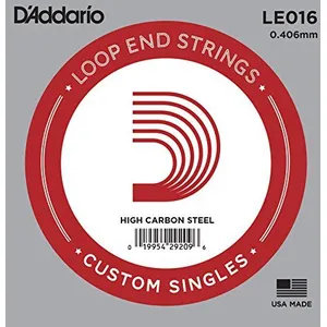Daddario Corde au détail Banjo D'addario à Boucle Acier Plein 016 - LE016