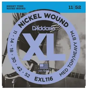 Comparateur de prix : Daddario And Co EXL116-3D Nickel Wound Med Top/heavy BTM 11-52 Pack de 3 Packs de cordes