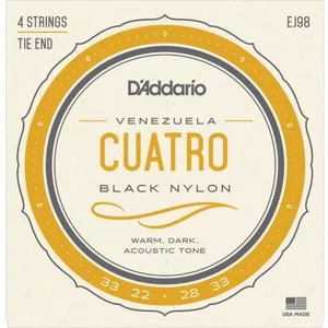 D'Addario EJ98 Cuatro Venezuela - Jeu de 4 cordes