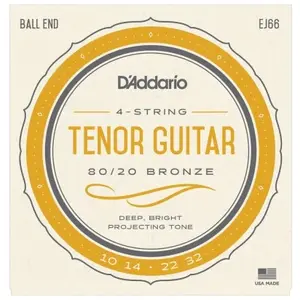D'addario EJ66 Tenor - Jeu Cordes guitare acoustique Tenor pas cher