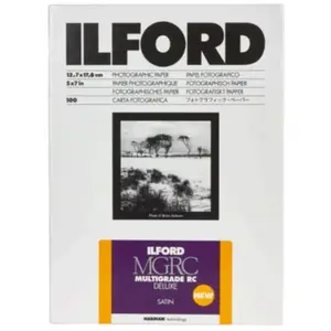 Comparateur de prix : Ilford papier multigrade RC Deluxe satin 24 x 30,5 cm - 10 feuilles