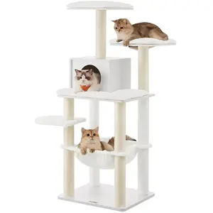 Feandrea Arbre à chat confortable, Blanc Nuage pas cher