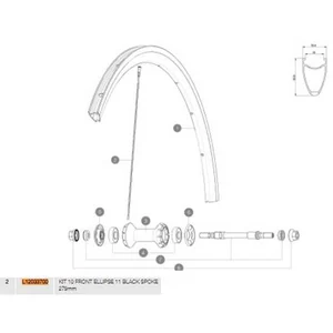 Mavic Rayon Ellipse 2011 Front 10 Unités 279 mmVendu parbikeinn