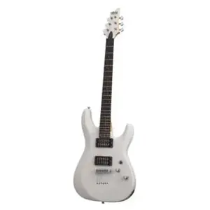 Comparateur de prix : Schecter Guitare électrique 432 C-6 Deluxe à corps solide, blanc satiné